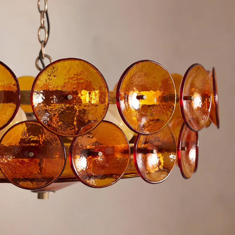 Italian Glass Art Ceiling Light Chandelier