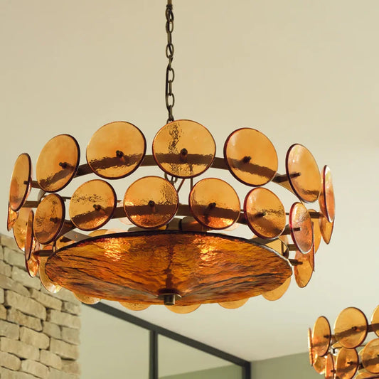 Italian Glass Art Chandelier