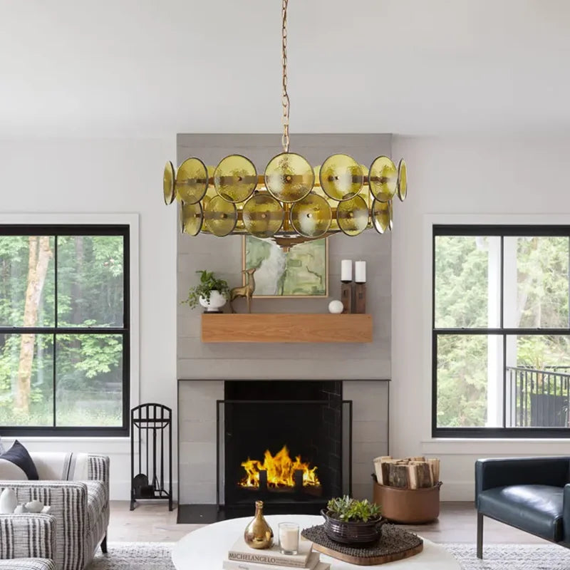 Italian Glass Art Chandelier Living Room