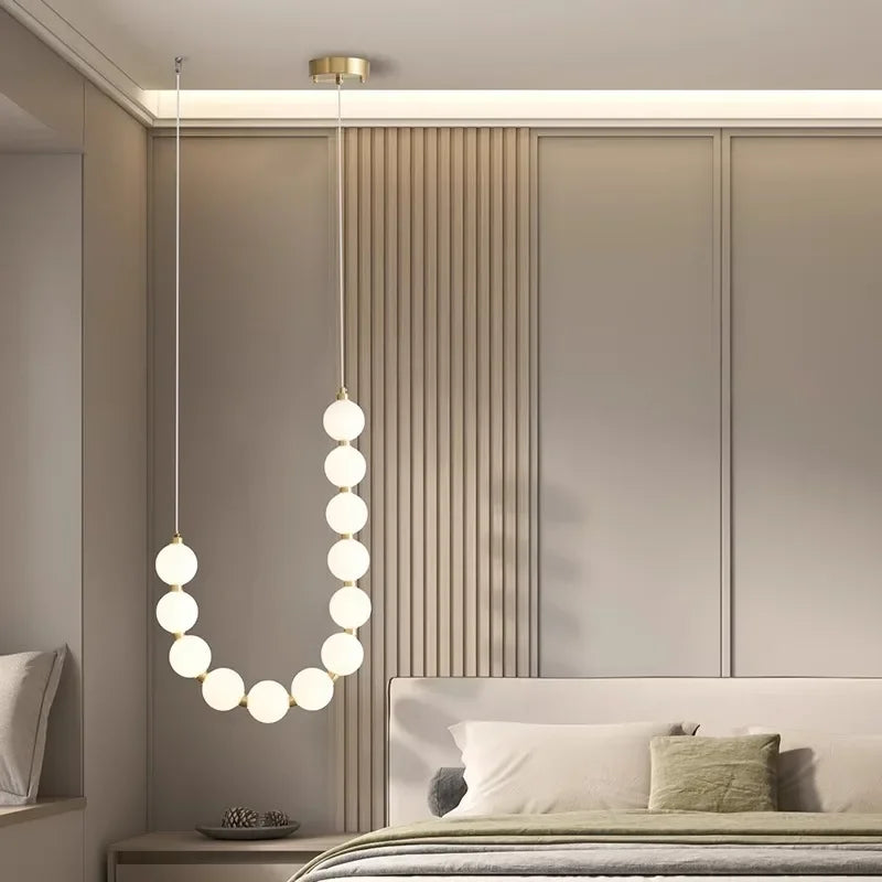 LED Ball Pendant Light Chandelier Bedroom