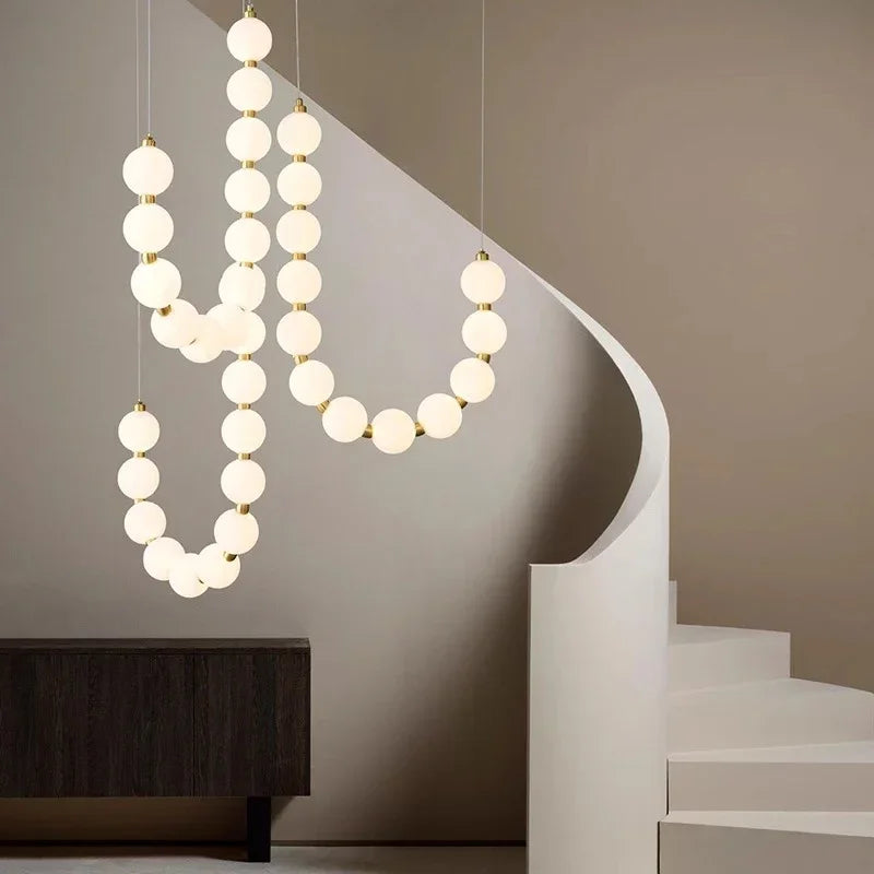 LED Ball Pendant Light Chandelier Stairs