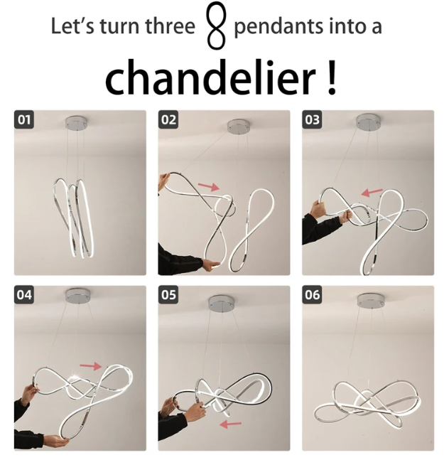 LED Chandelier Installation