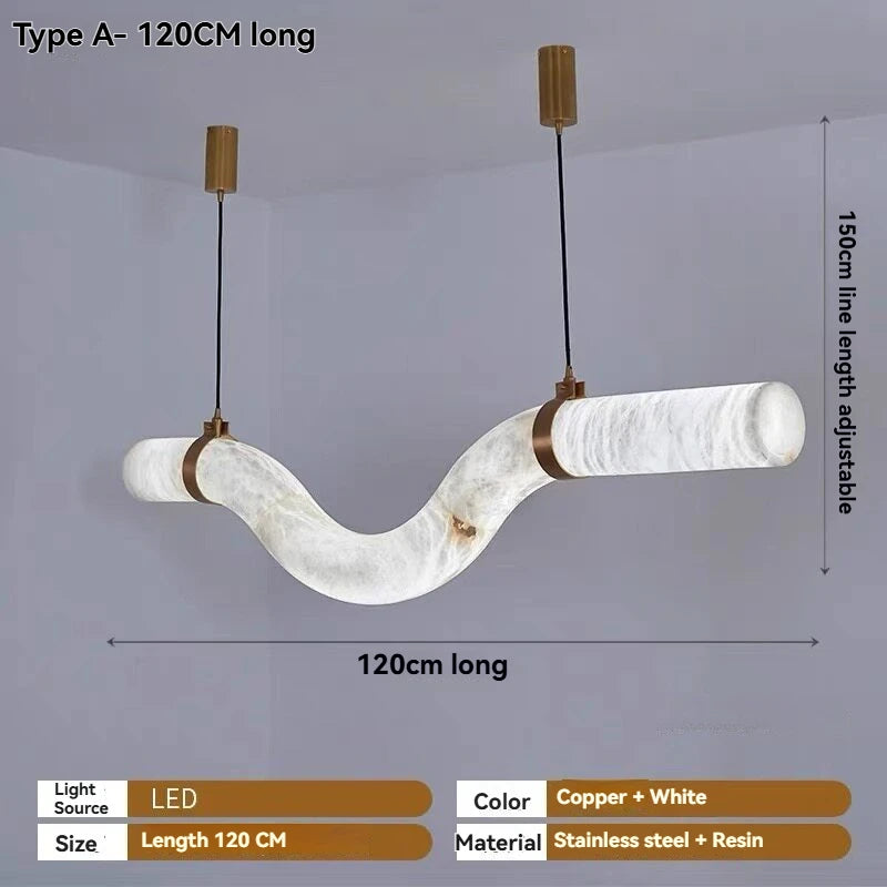 Faux Marble Pendant Lights Large