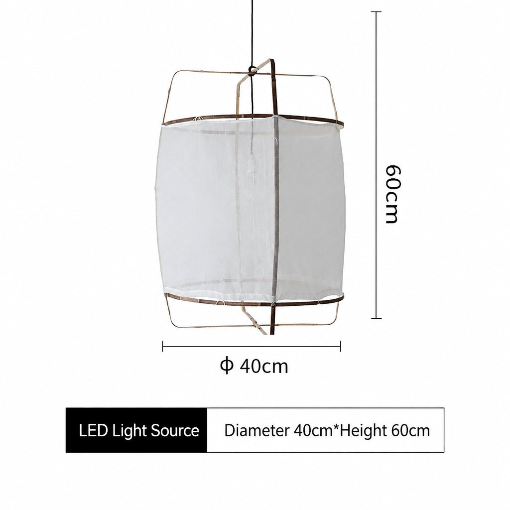 Large Japanese Wabi Sabi Fabric Pendant Lights