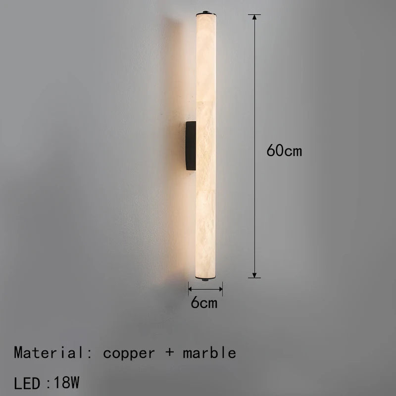 Large Marble LED Wall Lights