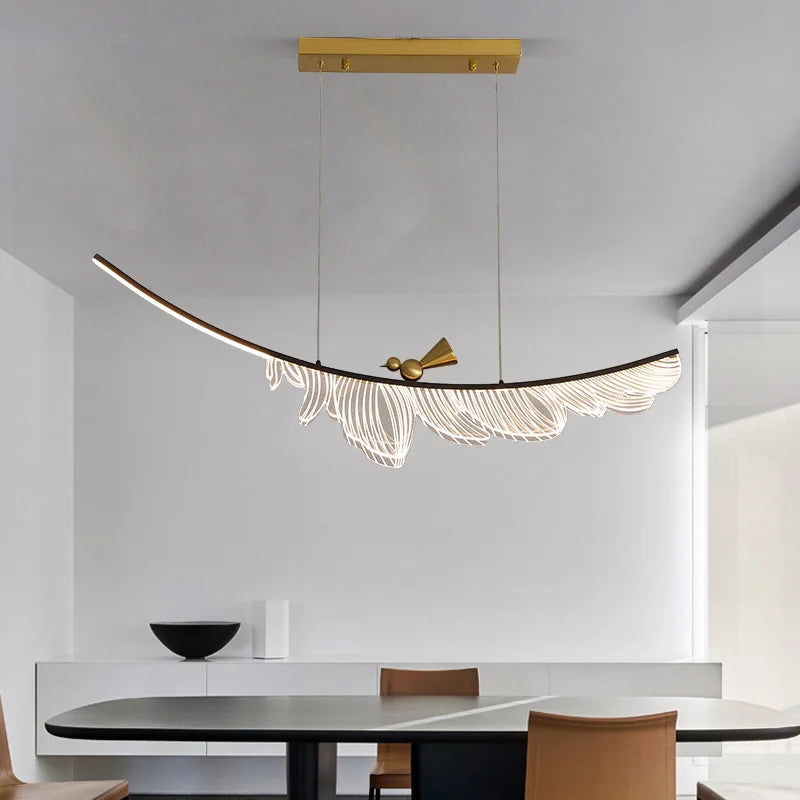 Leaf Shaped Chandelier Dining Table