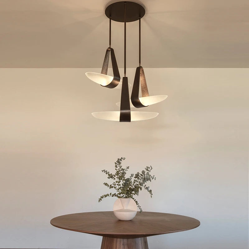 Leather Ceiling Light Dining