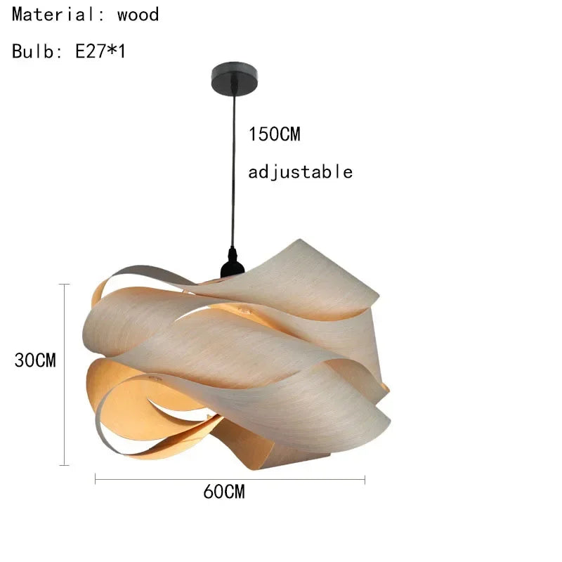 Light Wood Wooden Lamp