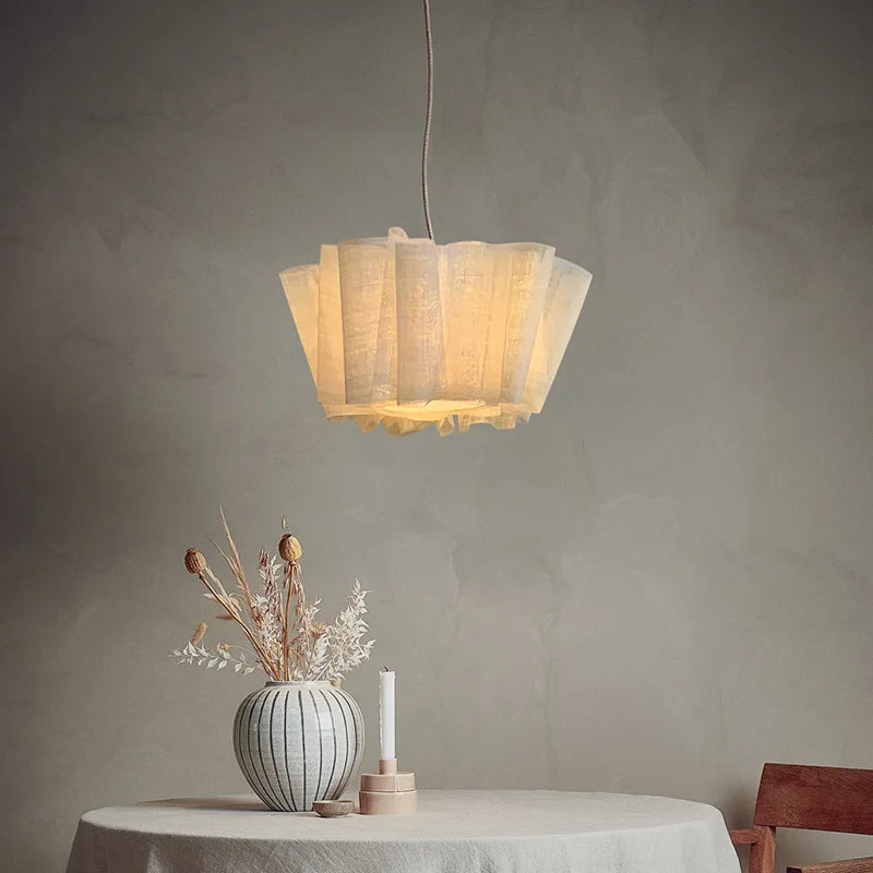 Linen Pleated Hanging Ceiling Lights