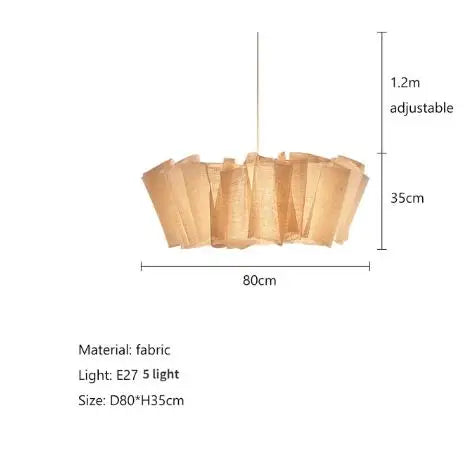Linen Pleated Pendant Lights