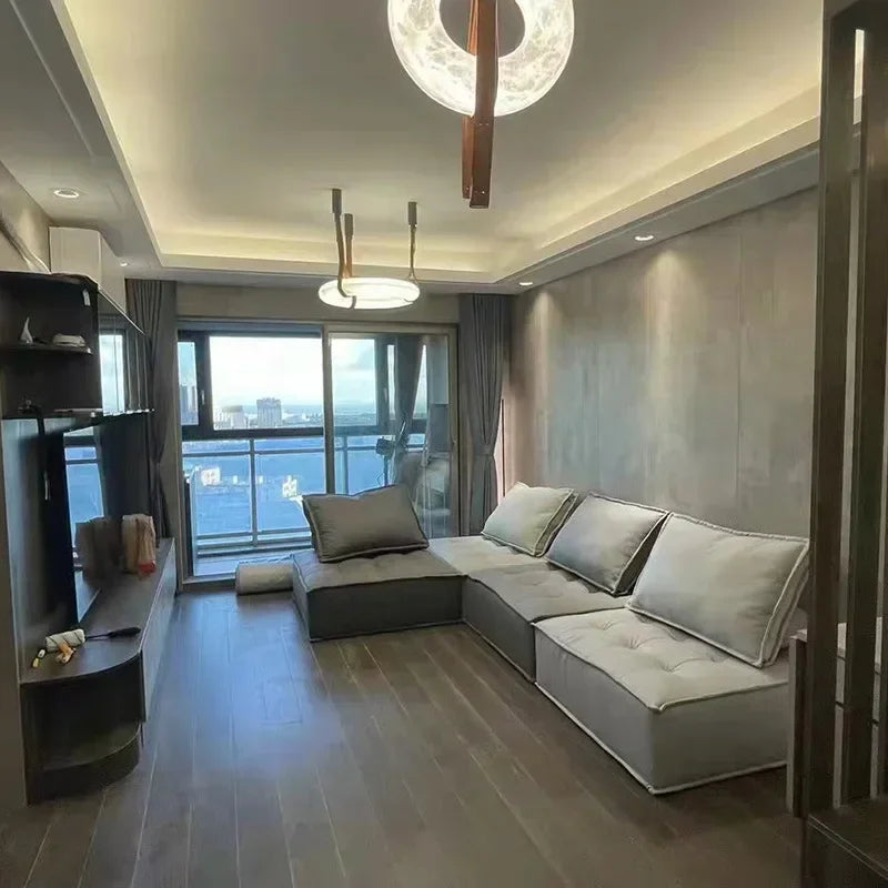 Living Room Modern Minimalist Leather Ceiling Light