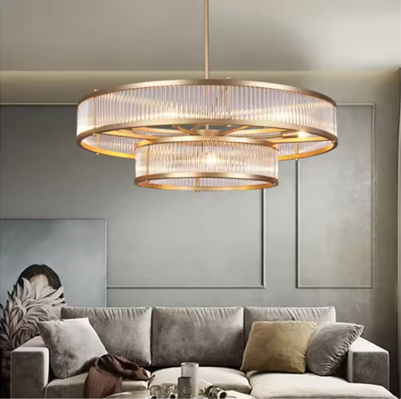 Living Room Modern Round Crystal Chandelier
