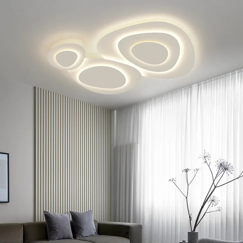 White Modern Ceiling Light Living Room