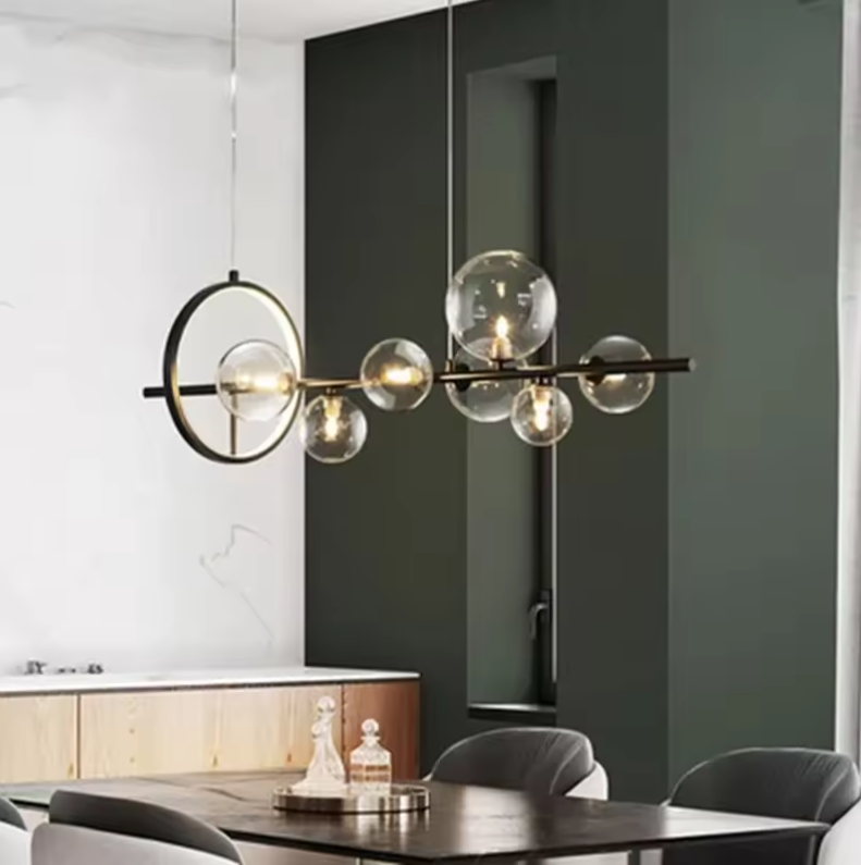 Long Chandelier Dining Room Table