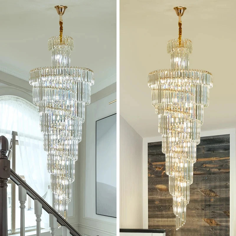Long Crystal Chandeliers