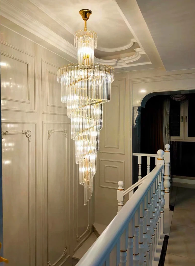 Long Crystal Chandelier For Staircases