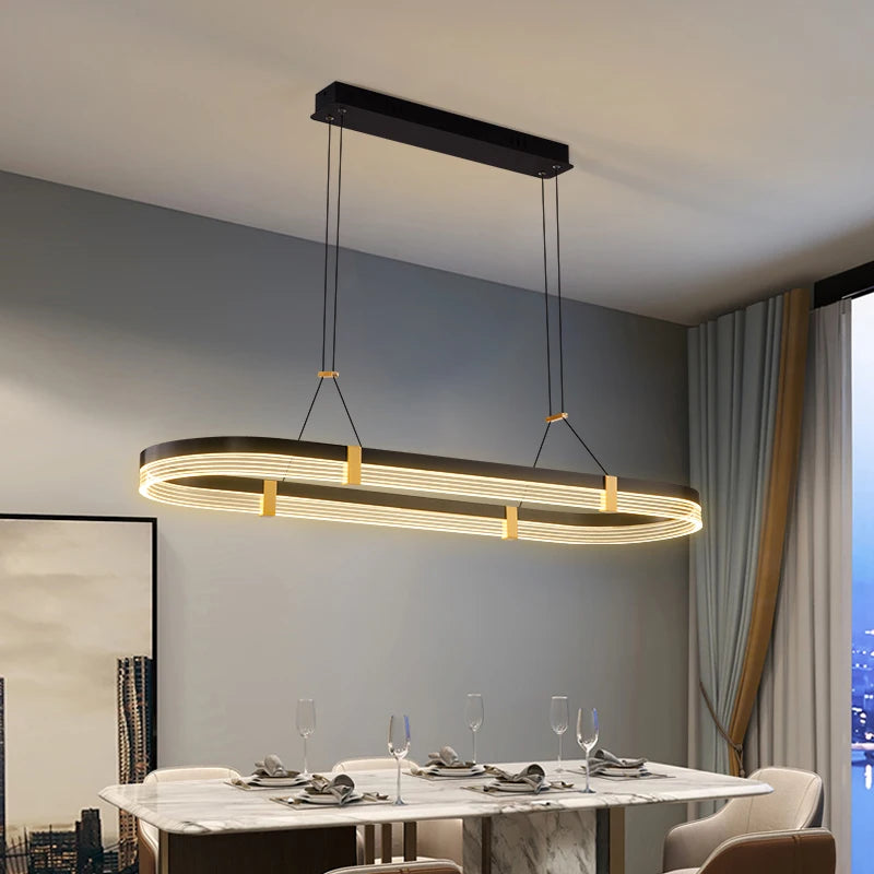 Long Kitchen Dining Room Table Light