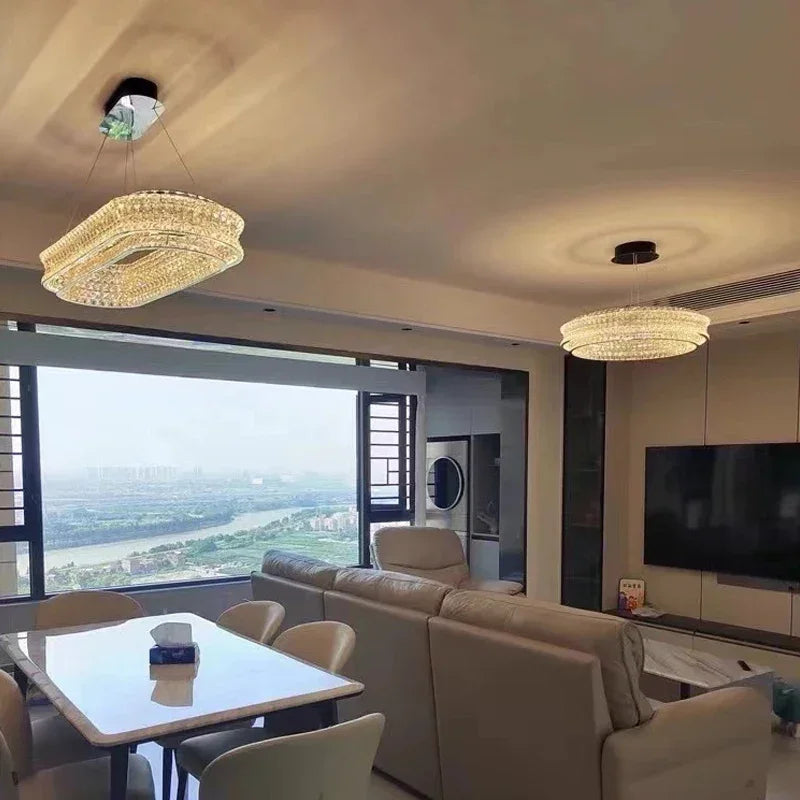 Luxury Crystal LED Ceiling Light Chandeliers