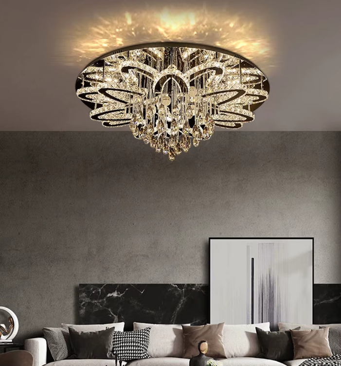 Luxury Crystal LED Chandelier warm white