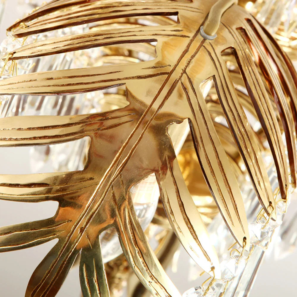 Luxury Crystal Palm Leaf Chandelier