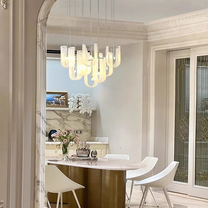 Luxury Frosted Glass Chandelier