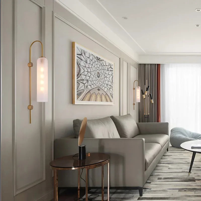 Luxury Glass Wall Lamp for Living Room