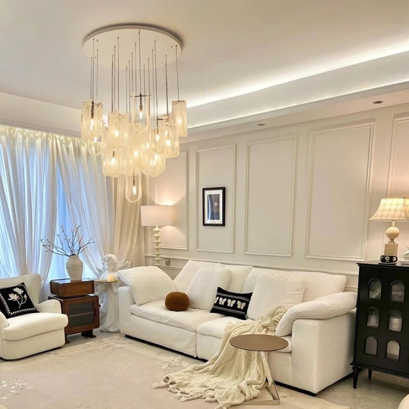 Living Room Luxury Misty Glass Chandelier