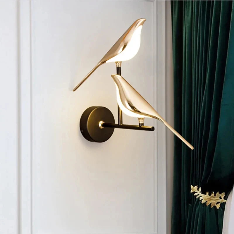 Magpie Bird Wall Light