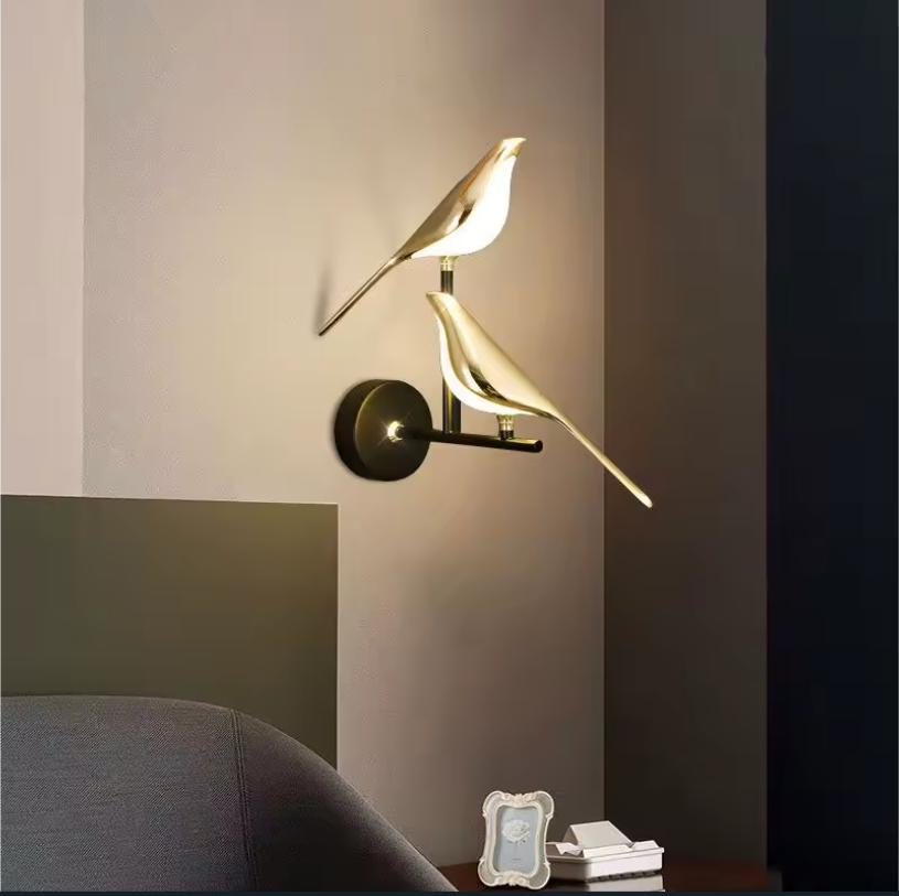 Magpie Birds Wall Lighting