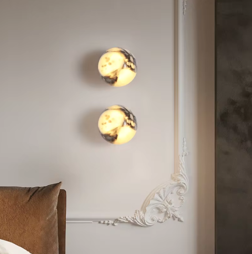 Marble Ball Wall Sconces For Bedroom
