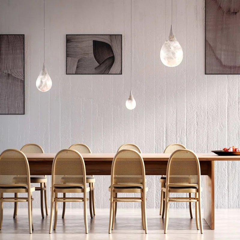 Dining Room Marble Effect Pendant Light