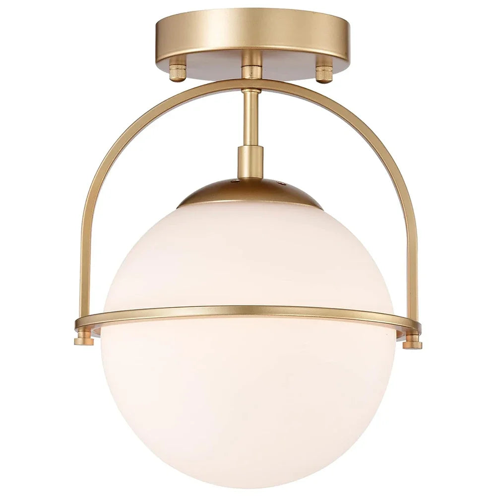 Milky Glass Ball Ceiling Lights