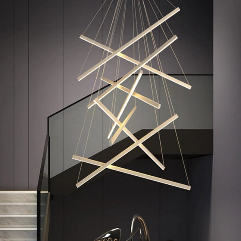 Minimalist LED Ceiling Chandelier For Staircase
