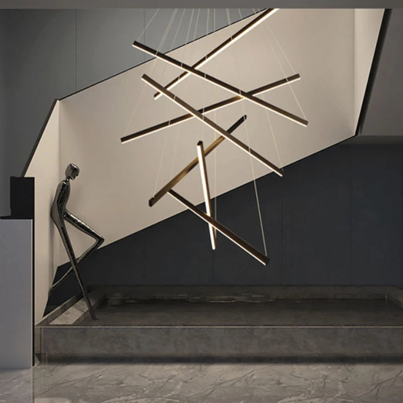 Minimalist LED Ceiling Chandelier For Staircases