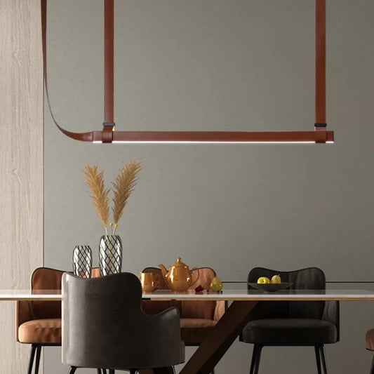 Minimalist Leather Ceiling Light