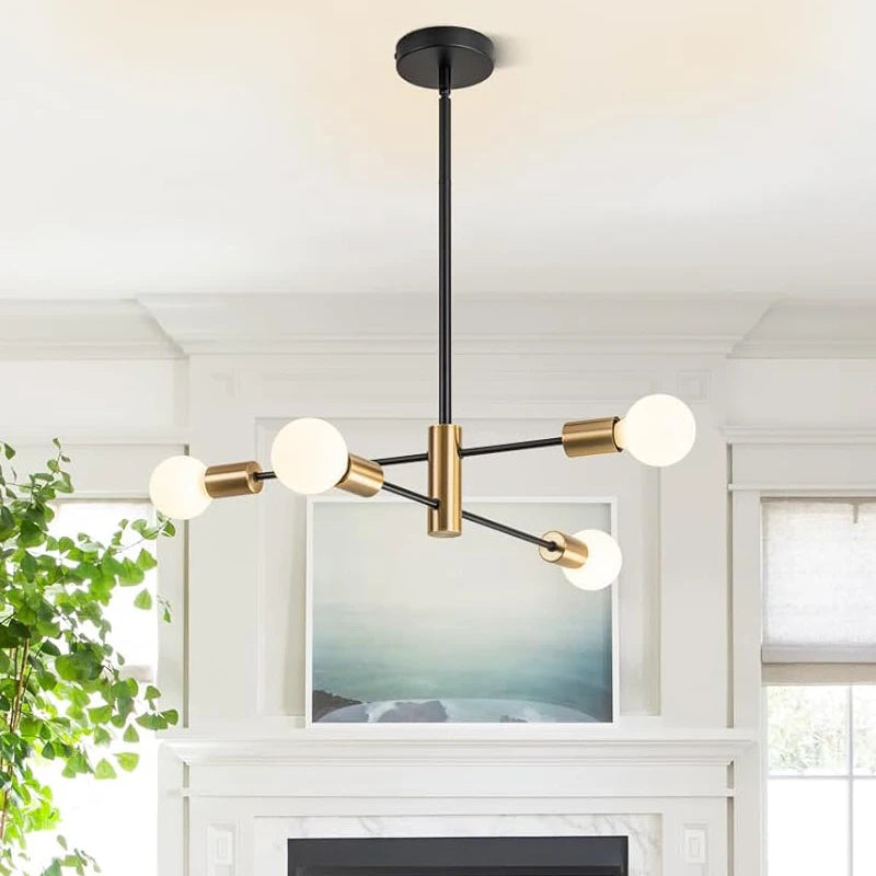 Modern Nordic Sputnik Black Chandelier