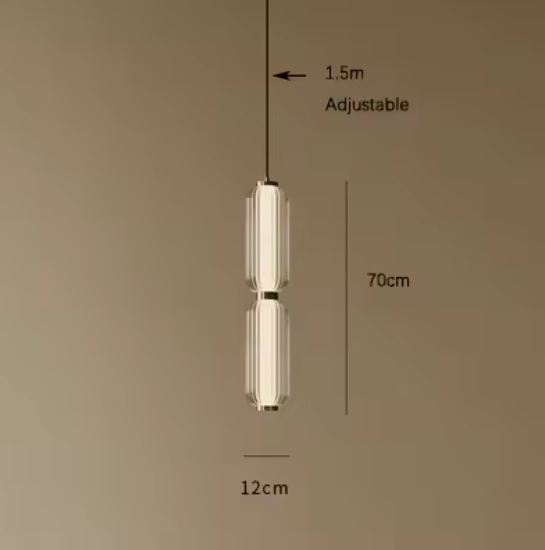 Modern Art Deco Ceiling Lamp 2 Sections