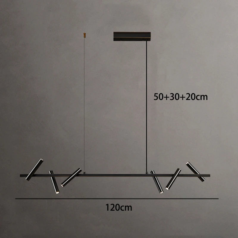 Modern Ceiling Light Fixture With 6 Rotating Heads