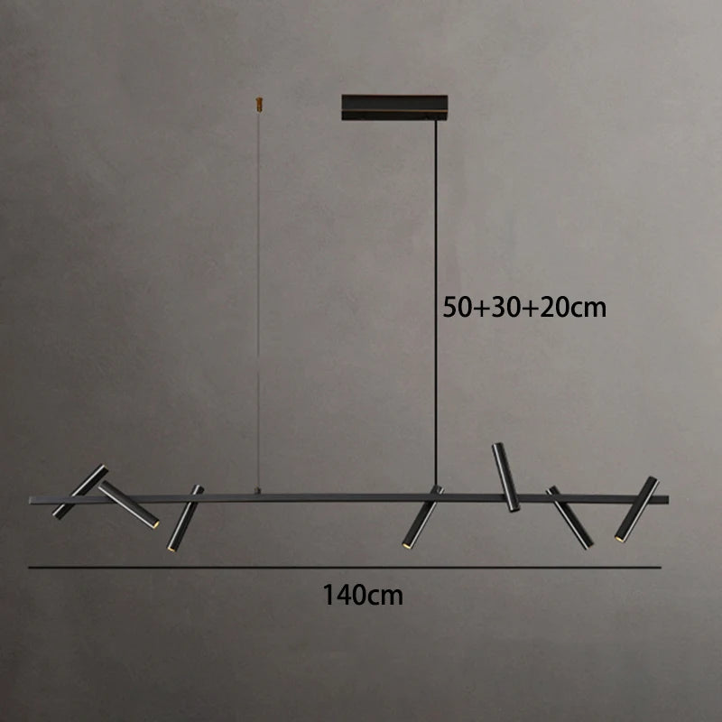 Modern Ceiling Light Fixture With 7 Rotating Heads