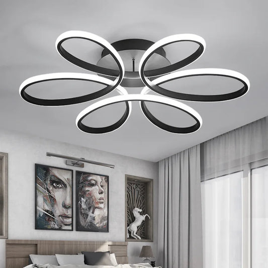Modern Ceiling Light In Black Or White