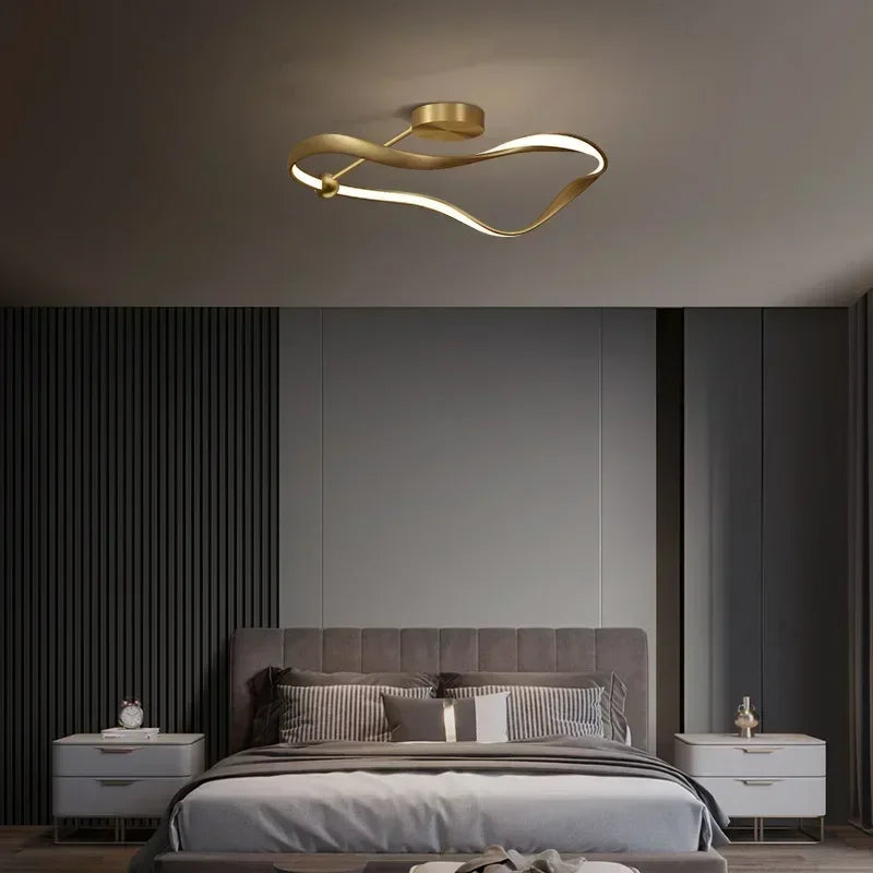 Modern Ceiling Light In Gold White Or Black