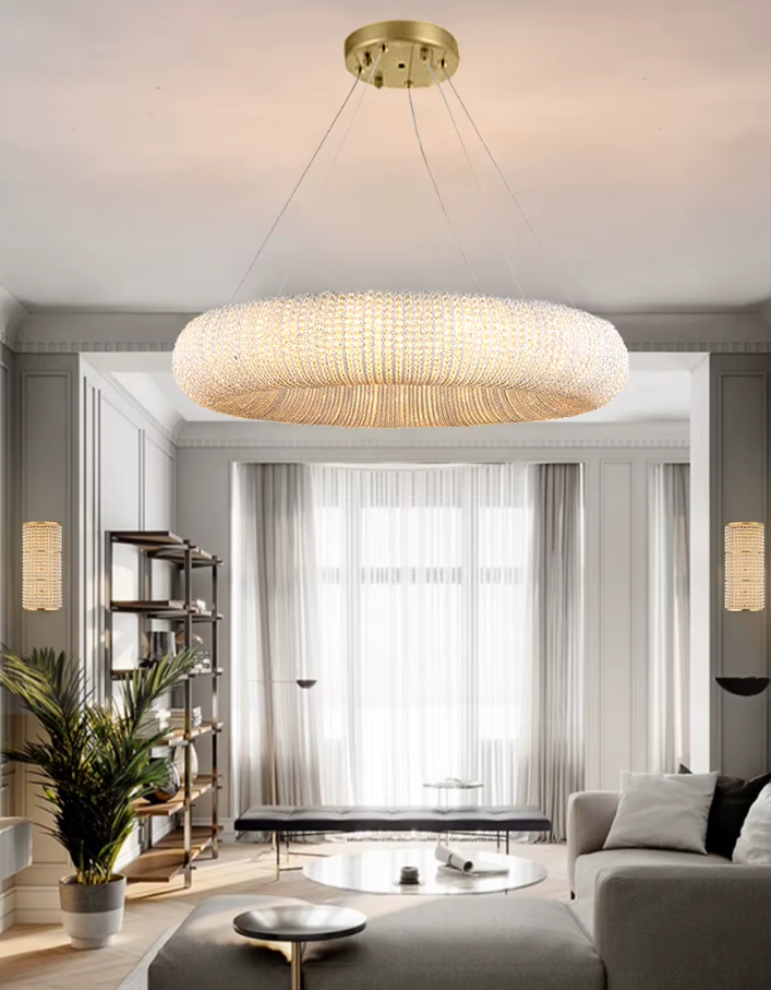 Modern Crystal Circle Ceiling Light