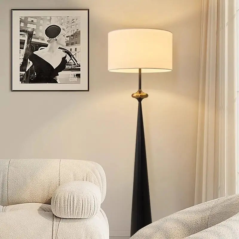Modern Floor Lamp With Fabric Lampshade