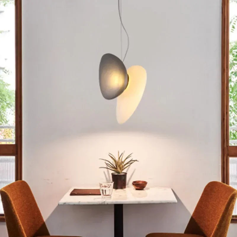 Modern Frosted Glass Pendant Lights Dining Table
