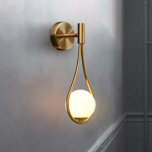 Modern Glass Ball Sconce Light