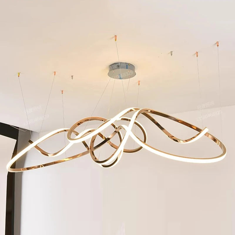 Modern Rose Gold Ceiling Light Chandeliers