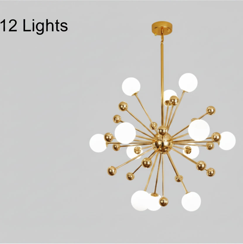 Modern LED Chandelier With 12 White Lights