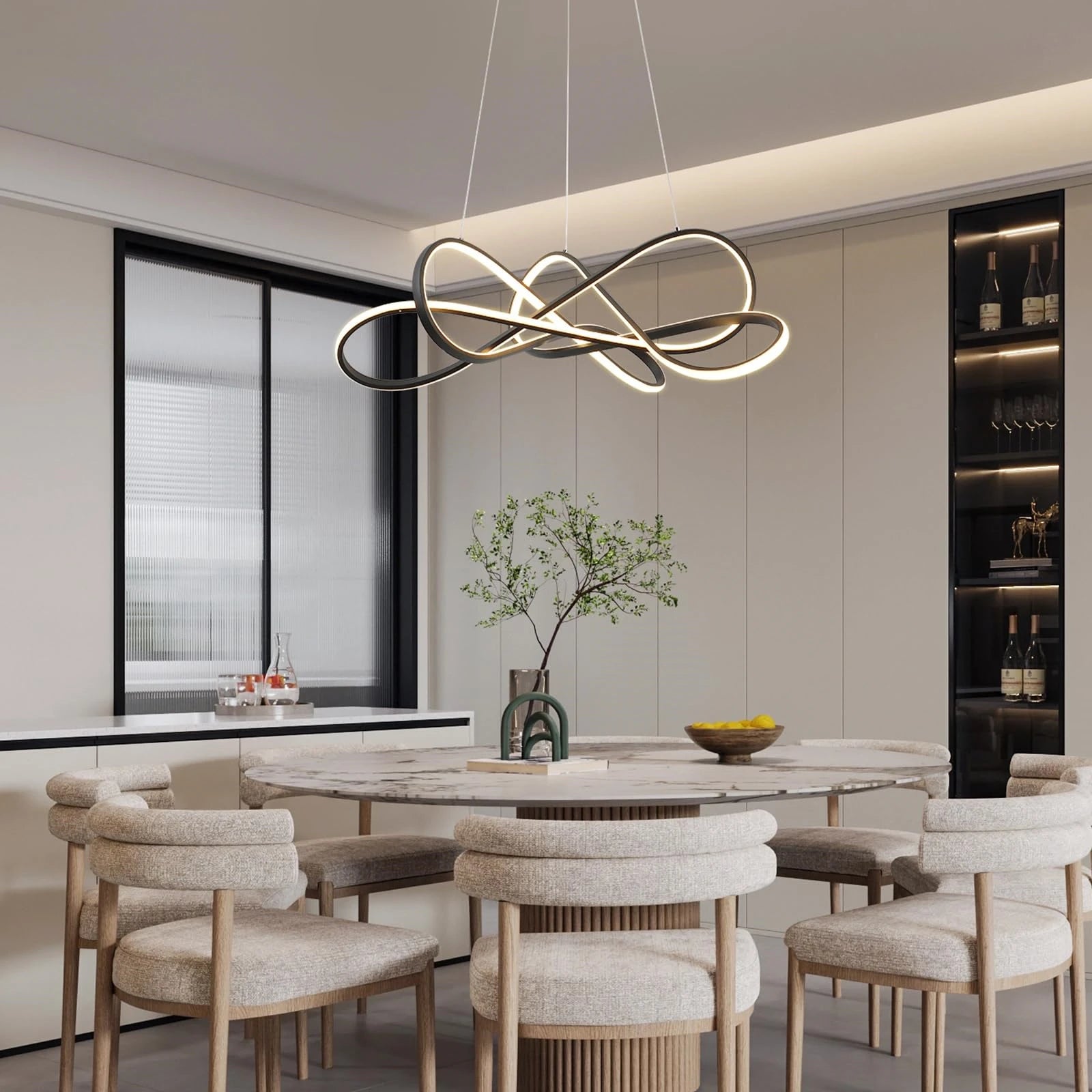 Modern LED Chandelier With Remote Control