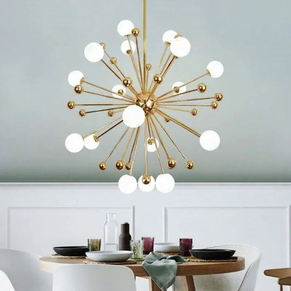 Modern LED Chandelier With White Light Balls
