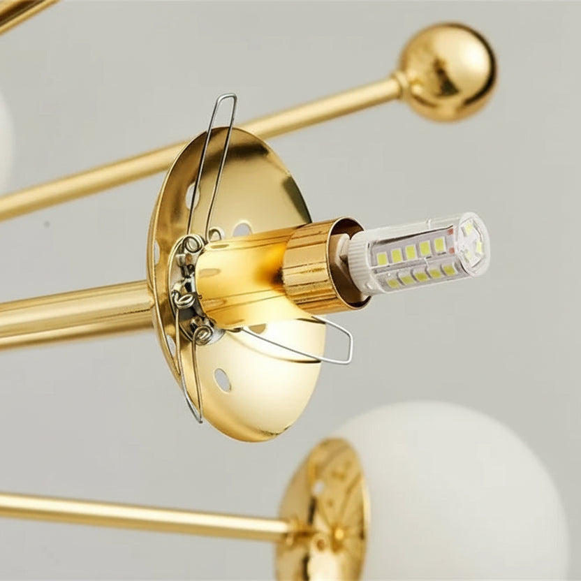 Modern LED Chandelier With White Light Balls